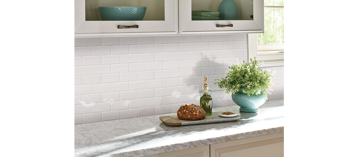 Domino White Glossy Subway Tile 2x4